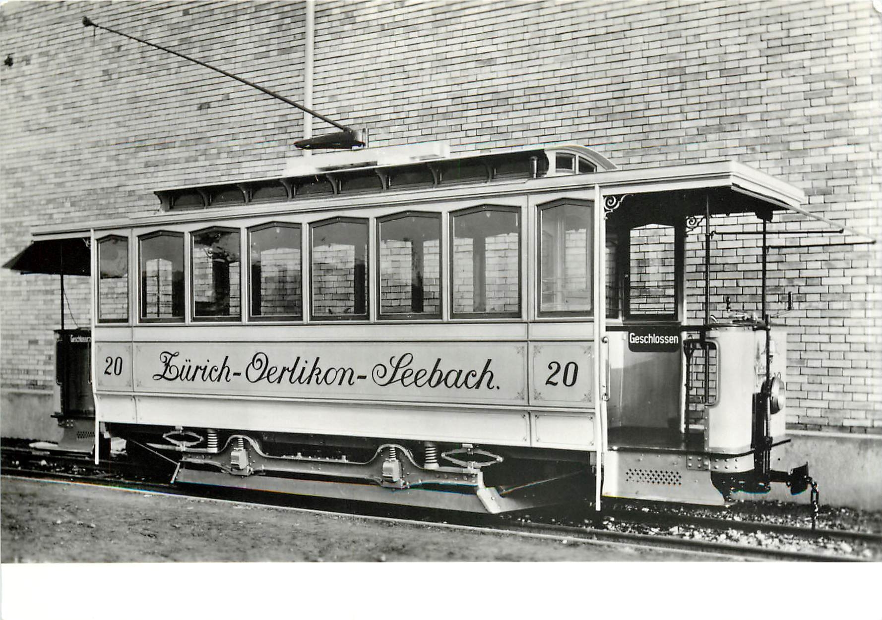 CPM verein tram-museum zuerich Strassenbahn Zuerich-Oerlikon-Seebach Motorwagen 20 erbaut 1899