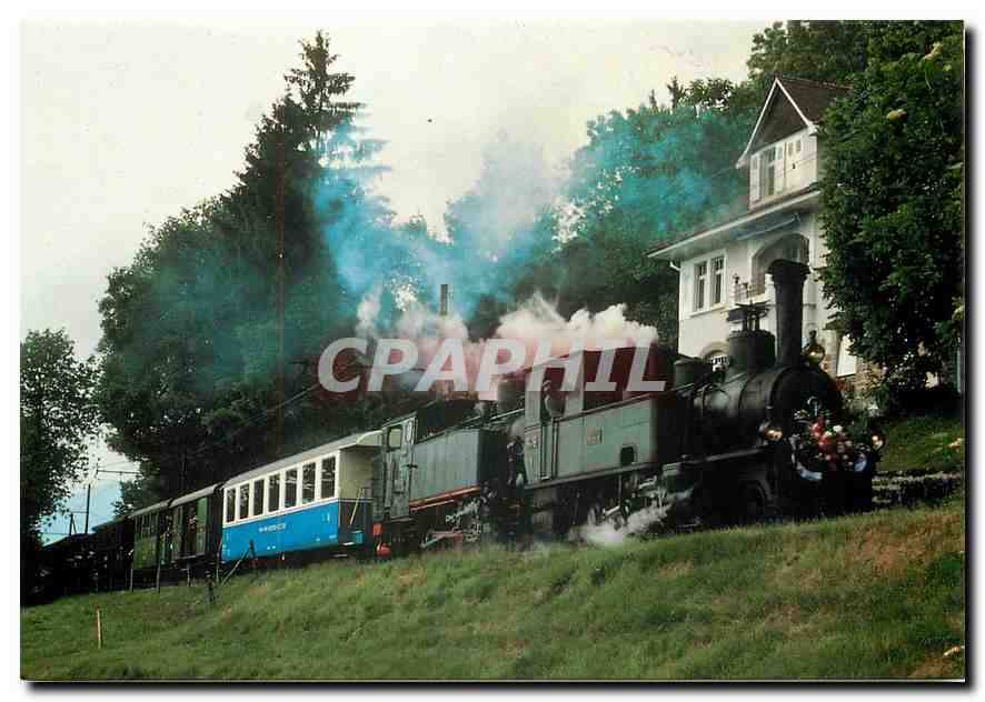 CPM Chemin de fer touristique Blonay-Chamby Double traction avec la 6 du B.A.M et la 99.193 de la D.