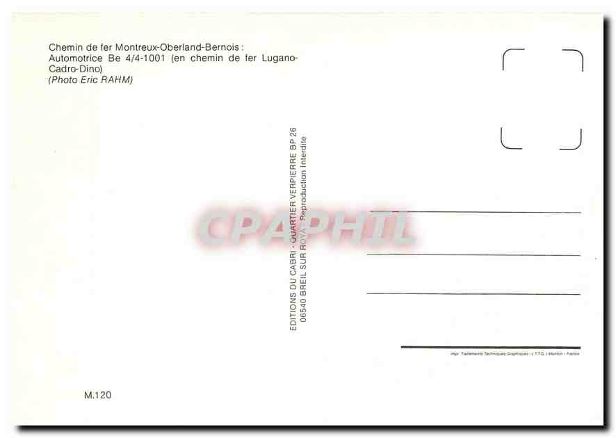 CPM Automotrice Be 4/4-1001 — Verso