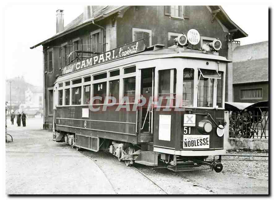 CPM Annemasse Ce 4/4 No.51 (avec un bogie deraille sur le croisement des voies CGTE-CEN) vers 1952