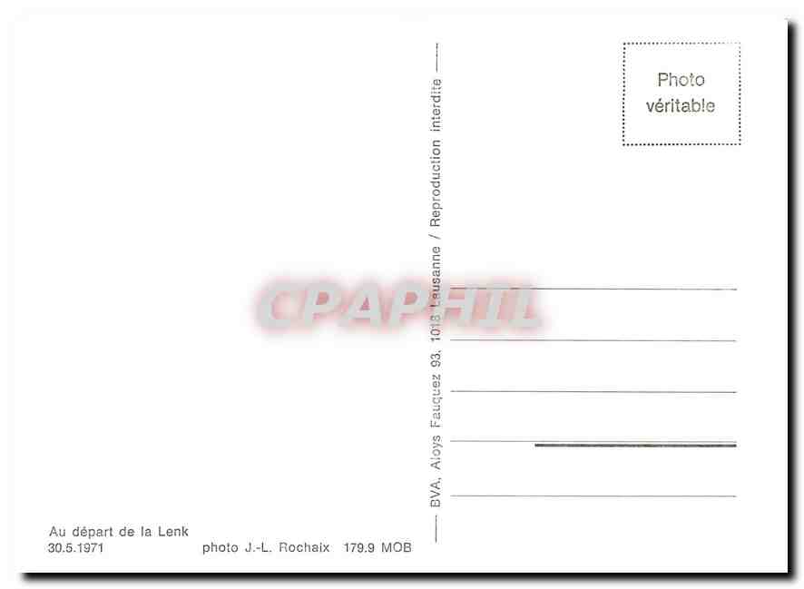 CPM Au depart de la Lenk 30.5.1971 — Verso