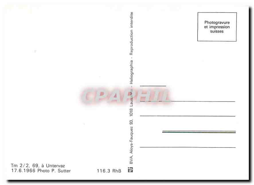 CPM Tm 2/2 69 a Untervaz 17.6.1966 — Verso