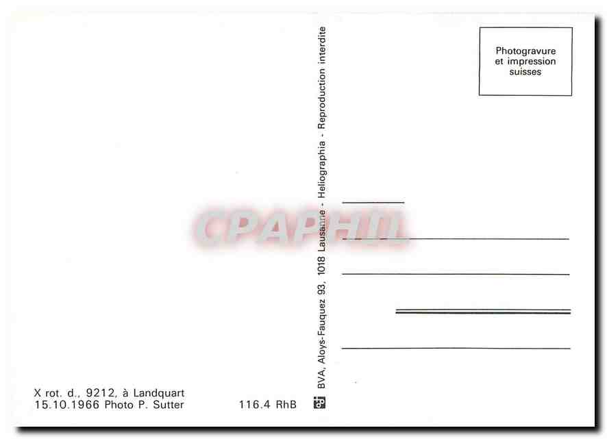 CPM X rot. d. 9212 a Landquart 15.10.1966 — Verso