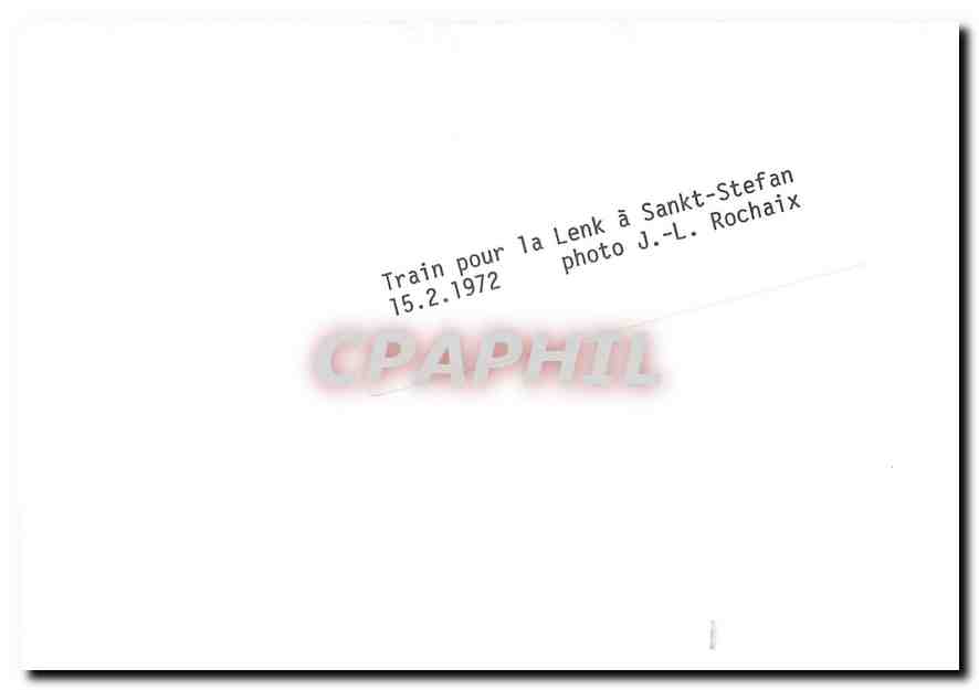 CPM Train pour la Lenk a Sankt-Stefan 15.2.1972 — Verso
