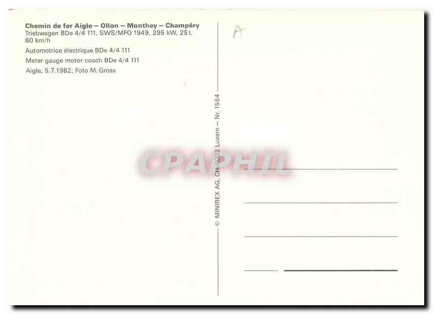 CPM Meter gauge motor coach BDe 4/4 111 — Verso
