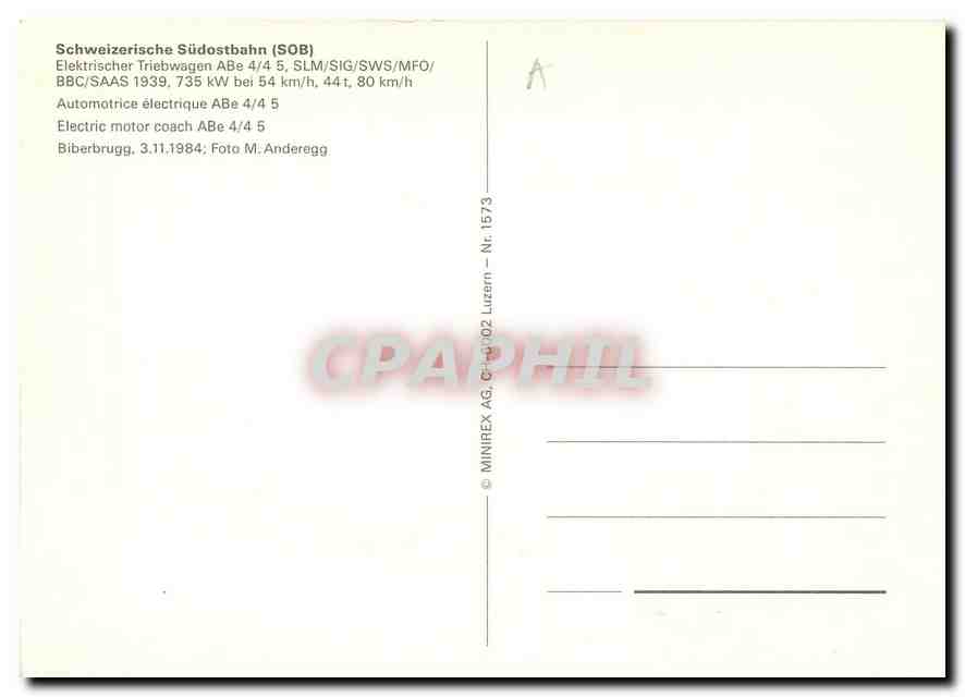 CPM Electric motor coach ABe 4/4 5 — Verso
