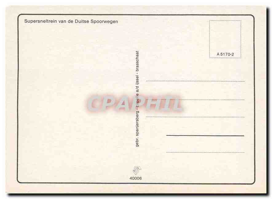 CPM Supersneltrein van de Duitse Spoowegen — Verso
