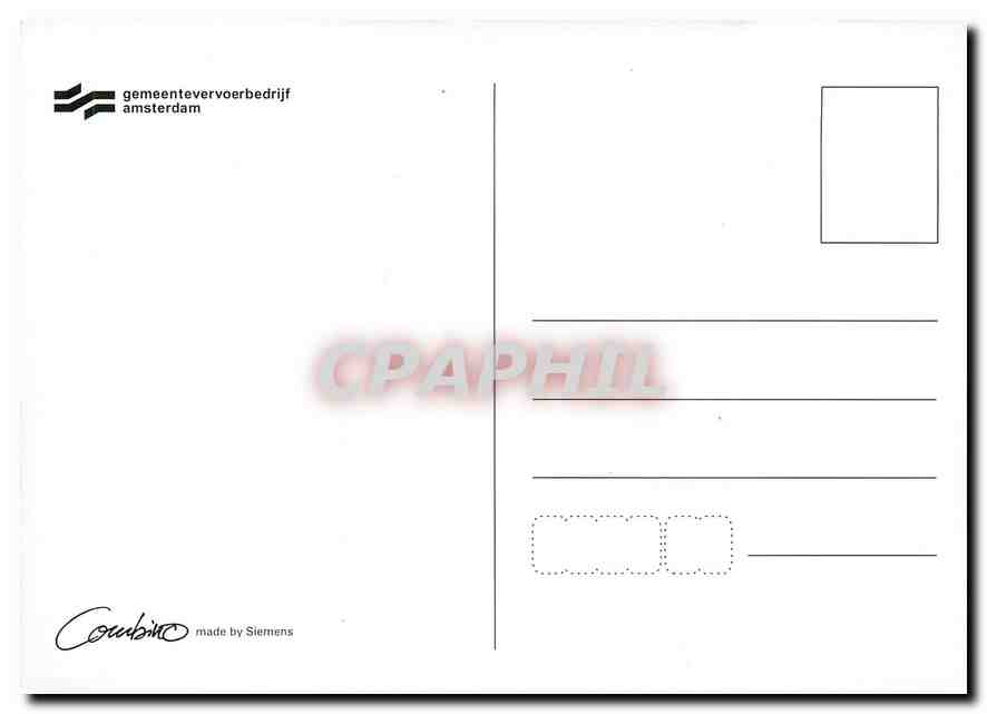 CPM Tramway Amsterdam — Verso