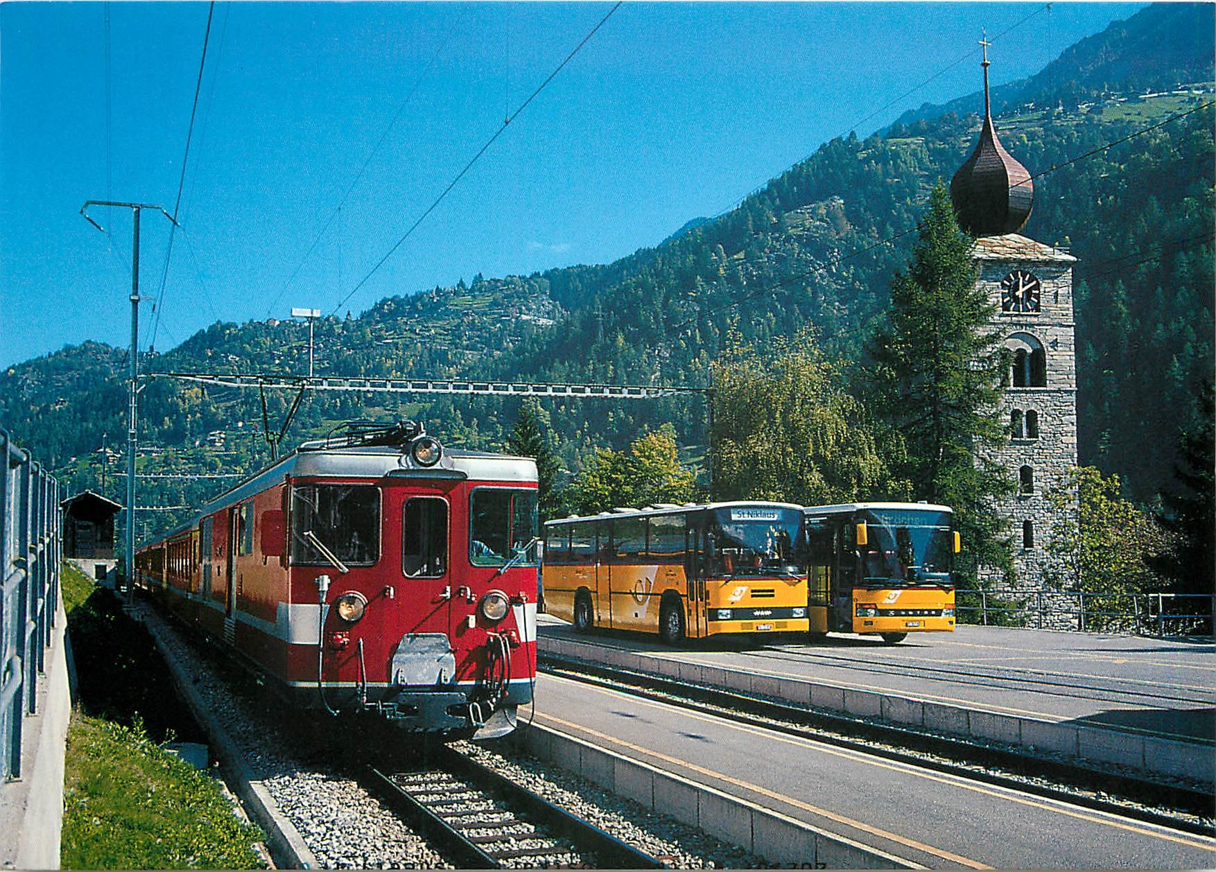CPM St. Niklaus VS BVZ-Regionalzug Brig-Zermatt mit Dhe 4/4