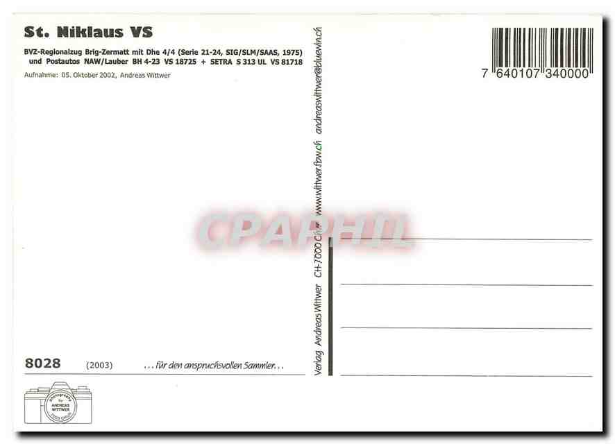 CPM St. Niklaus VS BVZ-Regionalzug Brig-Zermatt mit Dhe 4/4 — Verso