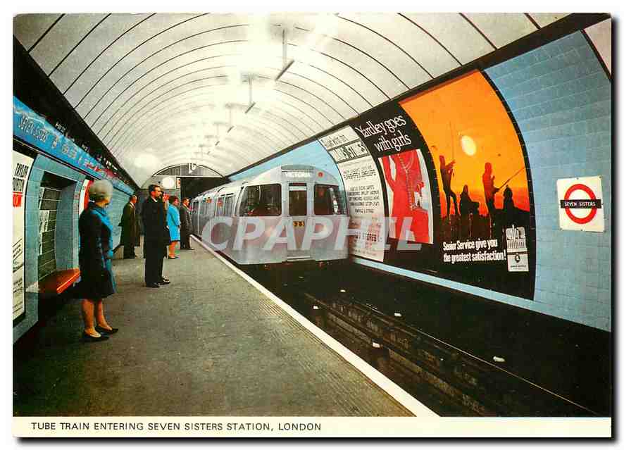 CPM Tube train entering Seven Sisters station London
