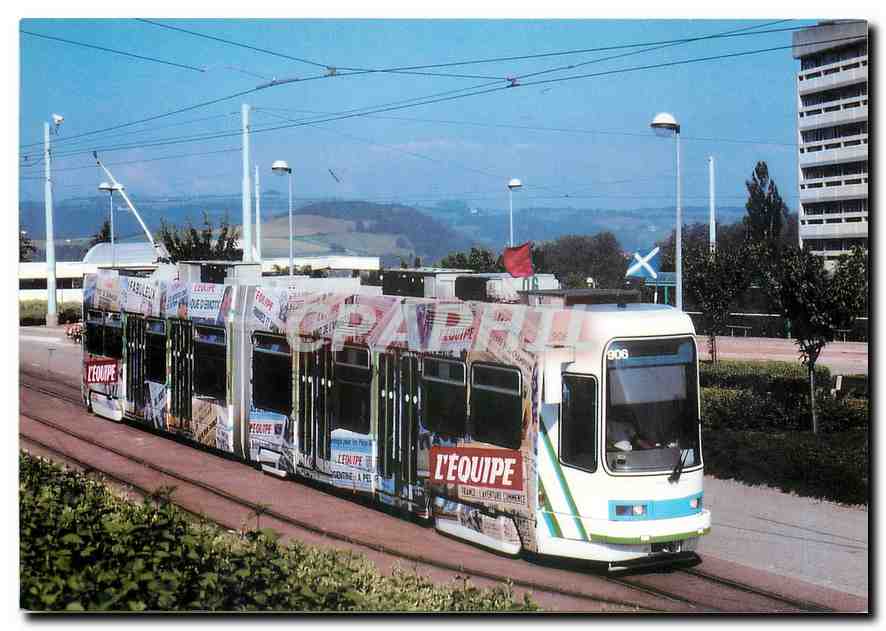 CPM Motrice ALSTHOM No. 906 au terminus de l'Hopital Nord le 23/06/98 pour le match Ecosse-Maroc