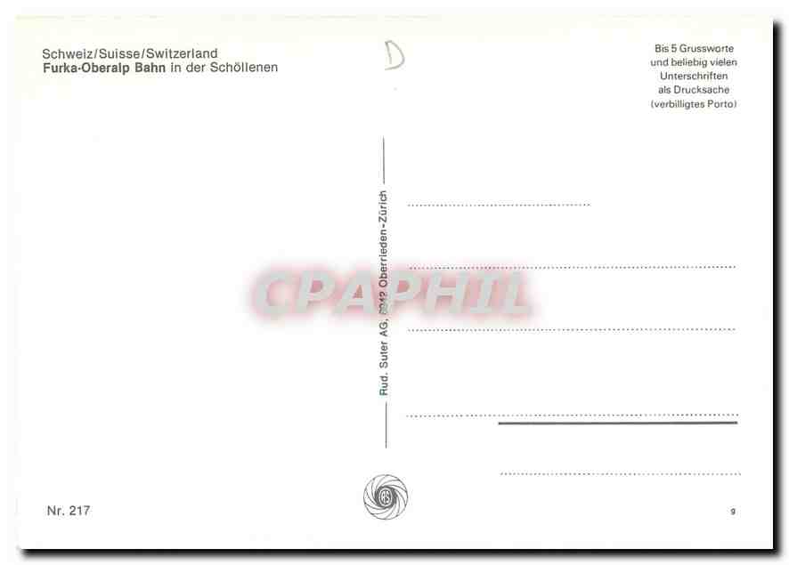 CPM Furka-Oberal[ Bahn in der Schoellenen — Verso