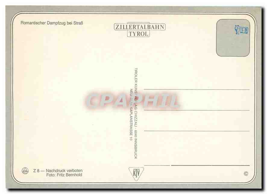 CPM Romantischer Dampfzug bei Strass — Verso