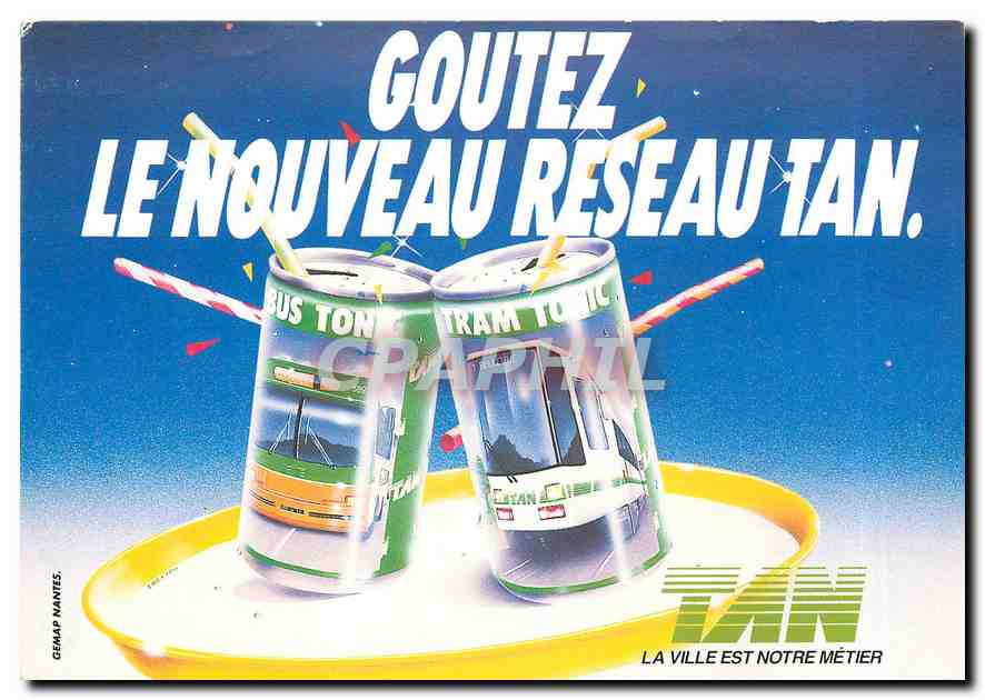CPM Carte Postale Editee par la Semitan en Avril 1985 a l'occasion de la mise en service du Reseau r