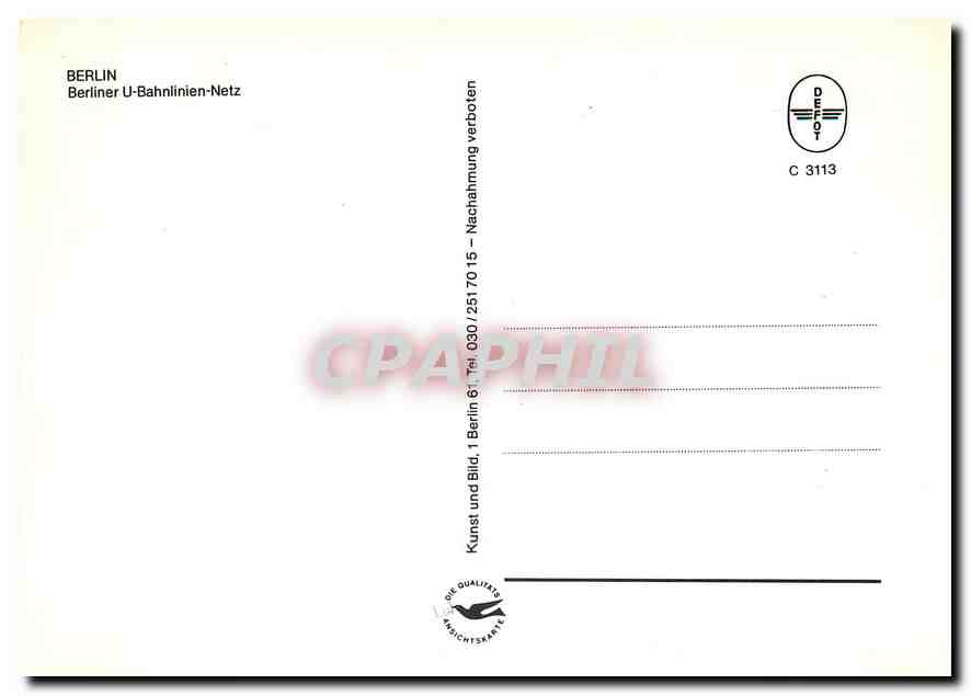 CPM Berlin unter der Erde Schneller — Rückseite