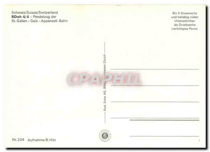 CPM BDeh 4/4 - Pendelzug der St.Gallen - Gais-Appenzell-Bahn — Verso