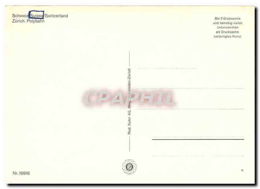 CPM Zuerich Polybahn — Verso
