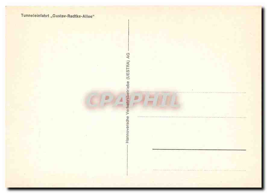 CPM Tunneleinfahrt "Gustav-Radtke-Allee" — Verso