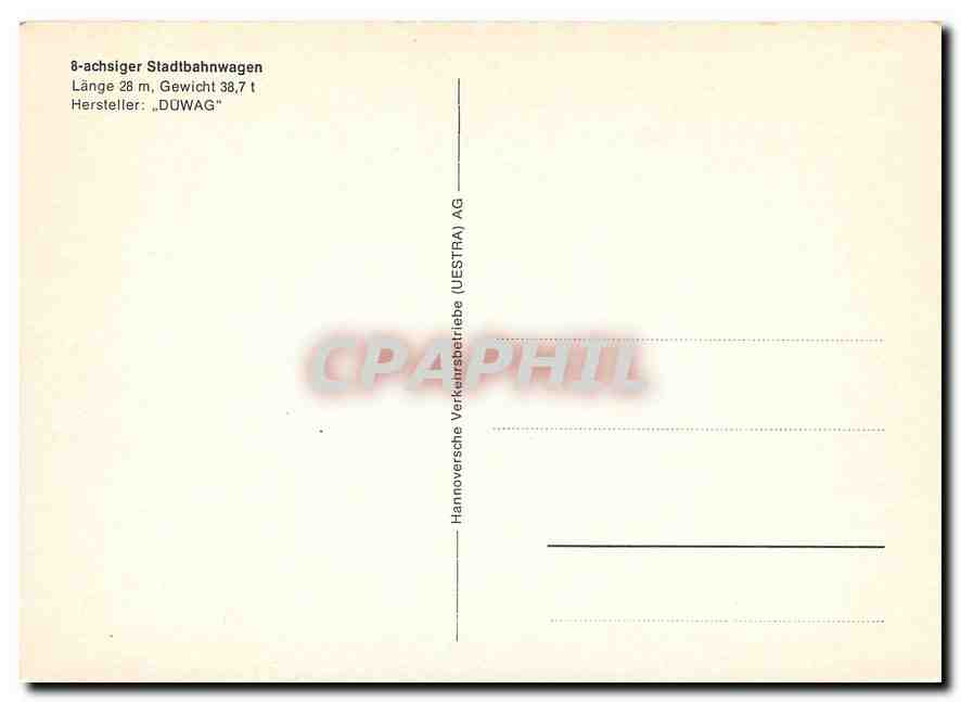 CPM 8-achsiger Stadtbahnwagen Laenge 28m — Verso