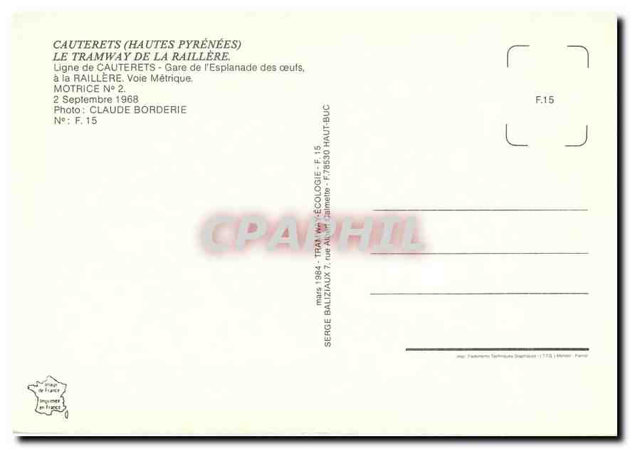 CPM Motrice No.2 2 Septembre 1968 — Verso