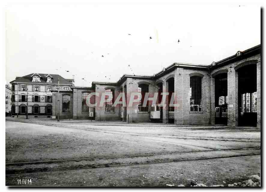 CPM verein tram-museum zuerich Das ehem. Depot Badenerstrasse aufgenommen am 11.April 1914