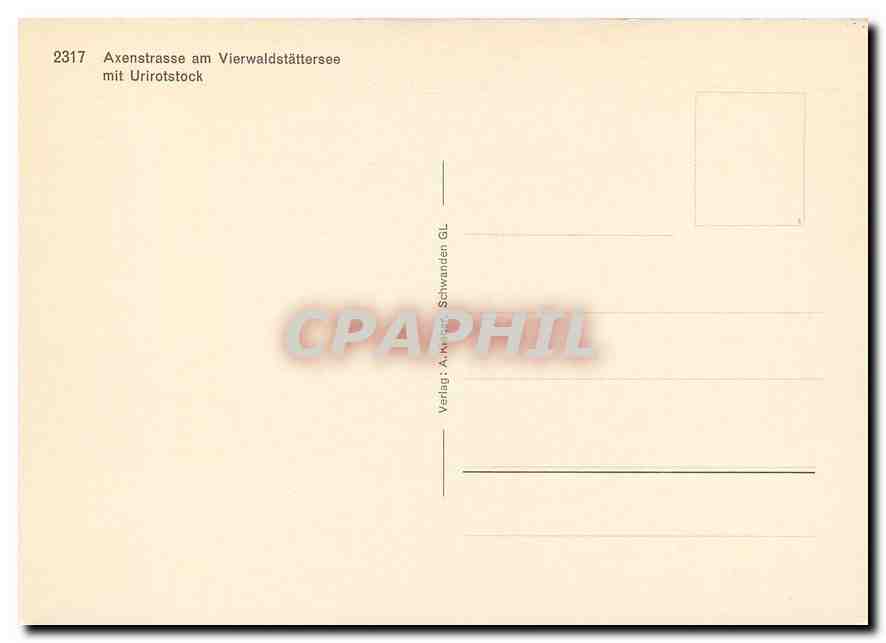 CPM Axenstrasse am Vierwaldstaettersee mit Urirotstock — Verso