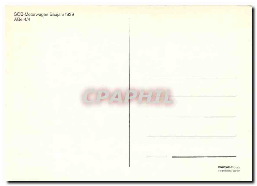 CPM SOB-Motorwagen Baujahr 1939 ABe 4/4 — Verso