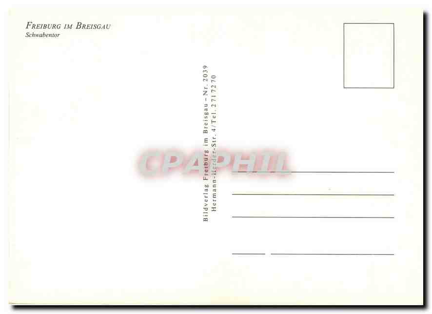 CPM Freiburg im Breisgau Schwabentor — Rückseite