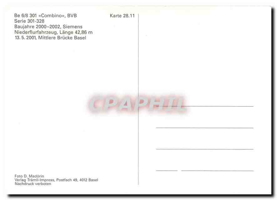 CPM Be 6/8 301 "Combino" BVB — Verso