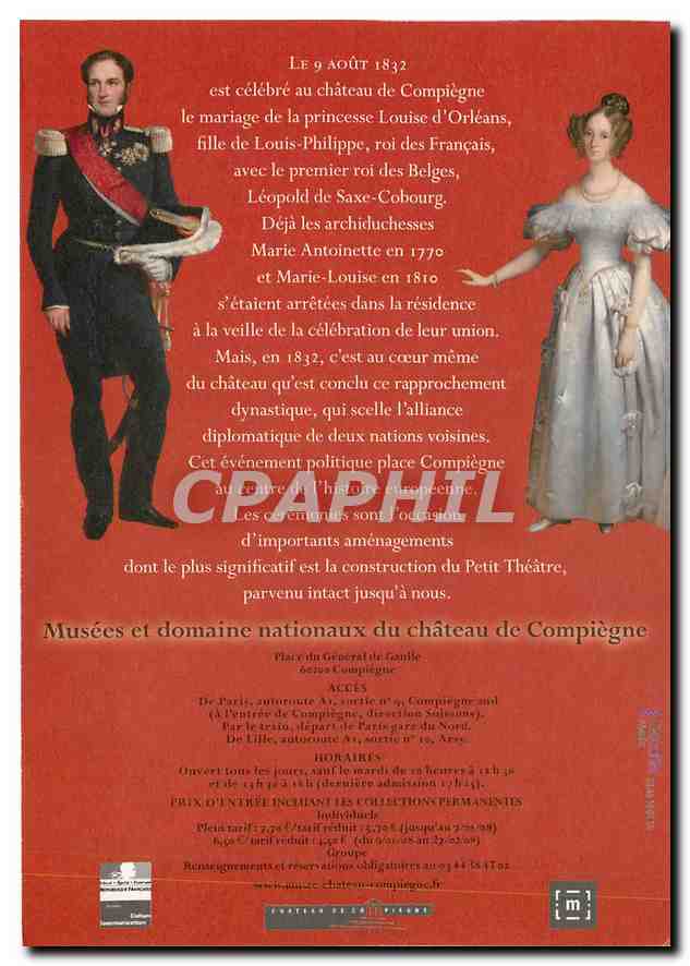 Louise et Léopold — Le mariage du premier roi des Belges à Compiègne — Musées et domaine nationaux du château de Compiègne — Reverso