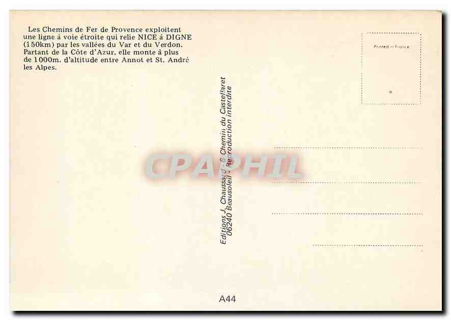 CPM Au Salvaret pres de Villars apres les brouillards givrants — Verso