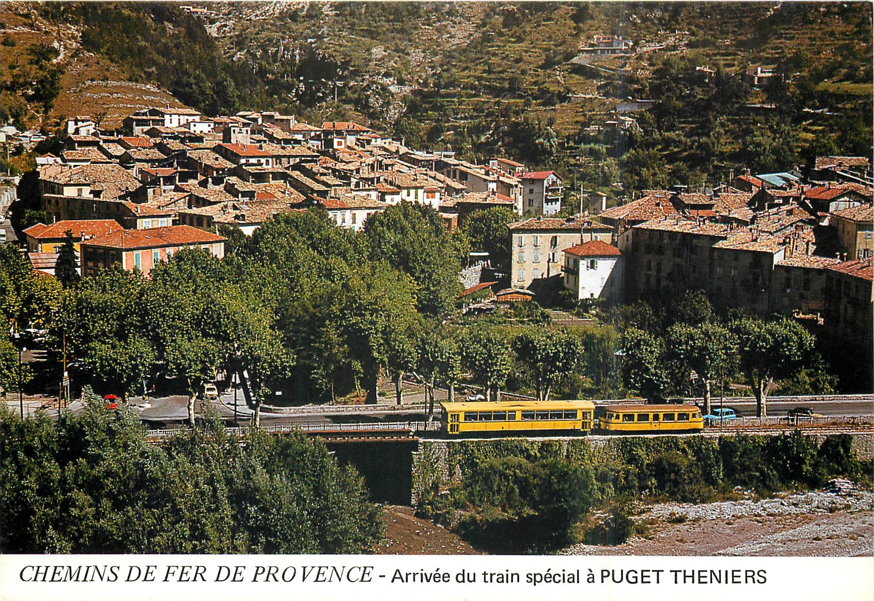CPM Arrivee du train special a Puget Theniers