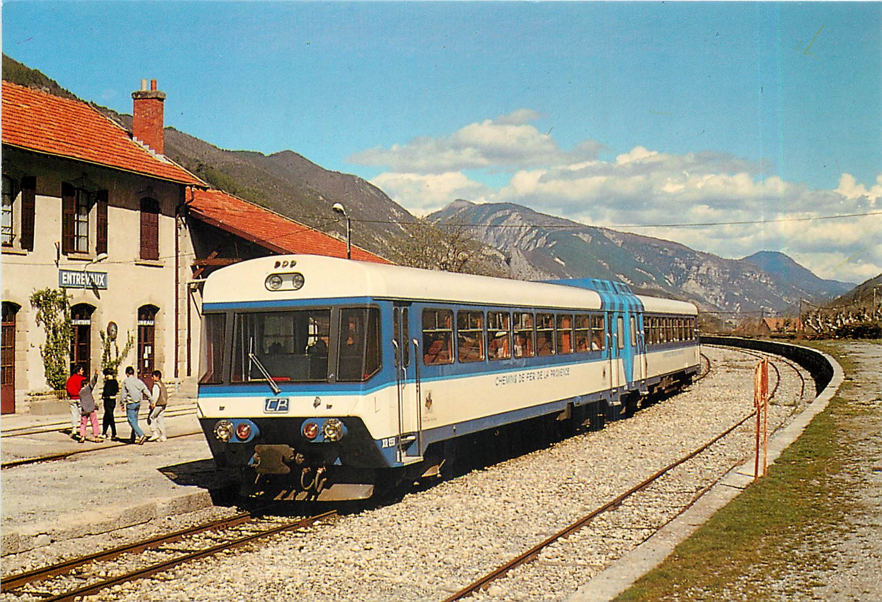 CPM Rame Soule-Gamero X-351 des Chemins de fer de la Provence (CP) en gare d'entrevaux