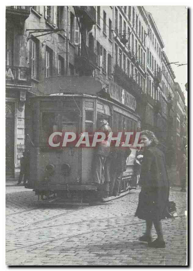 CPM Motrice TE rue de la Republique en 1944