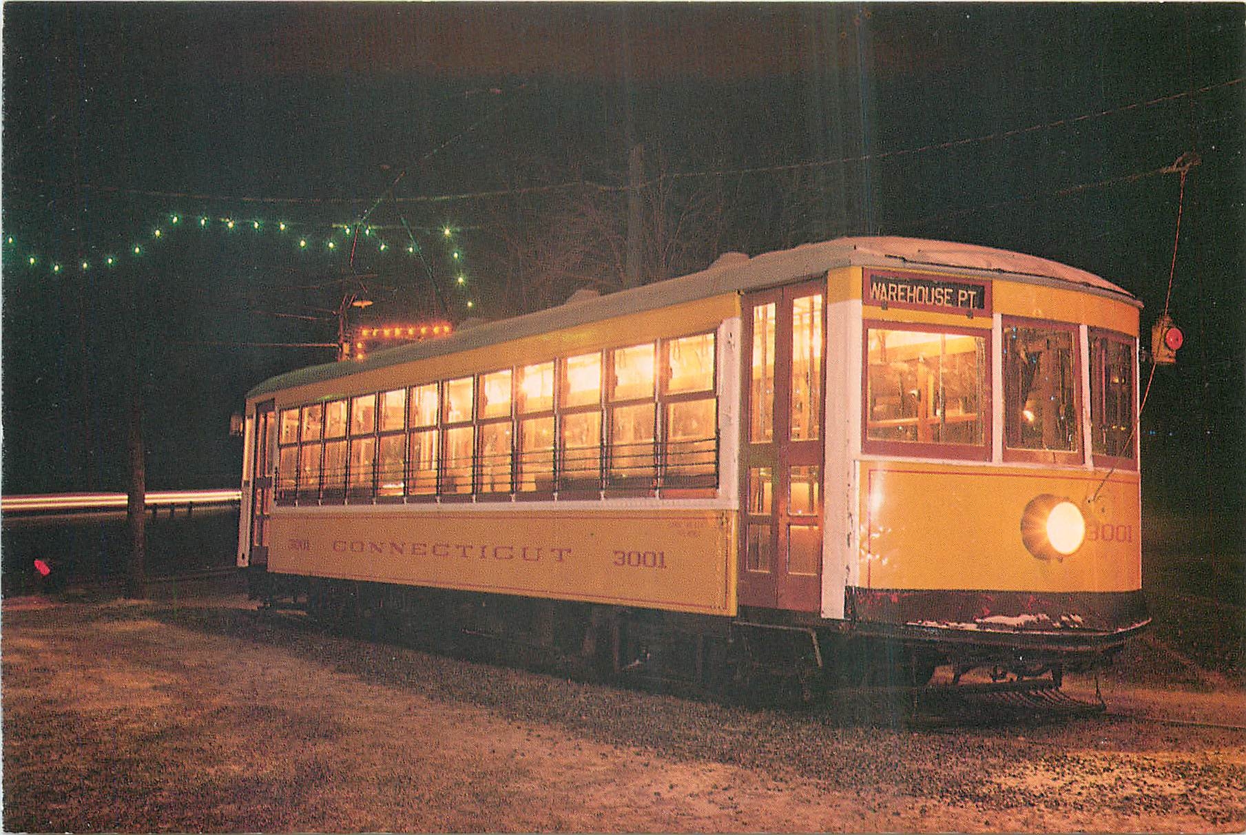 CPM Streetcar #3001 arrives at North Road During Winterfest