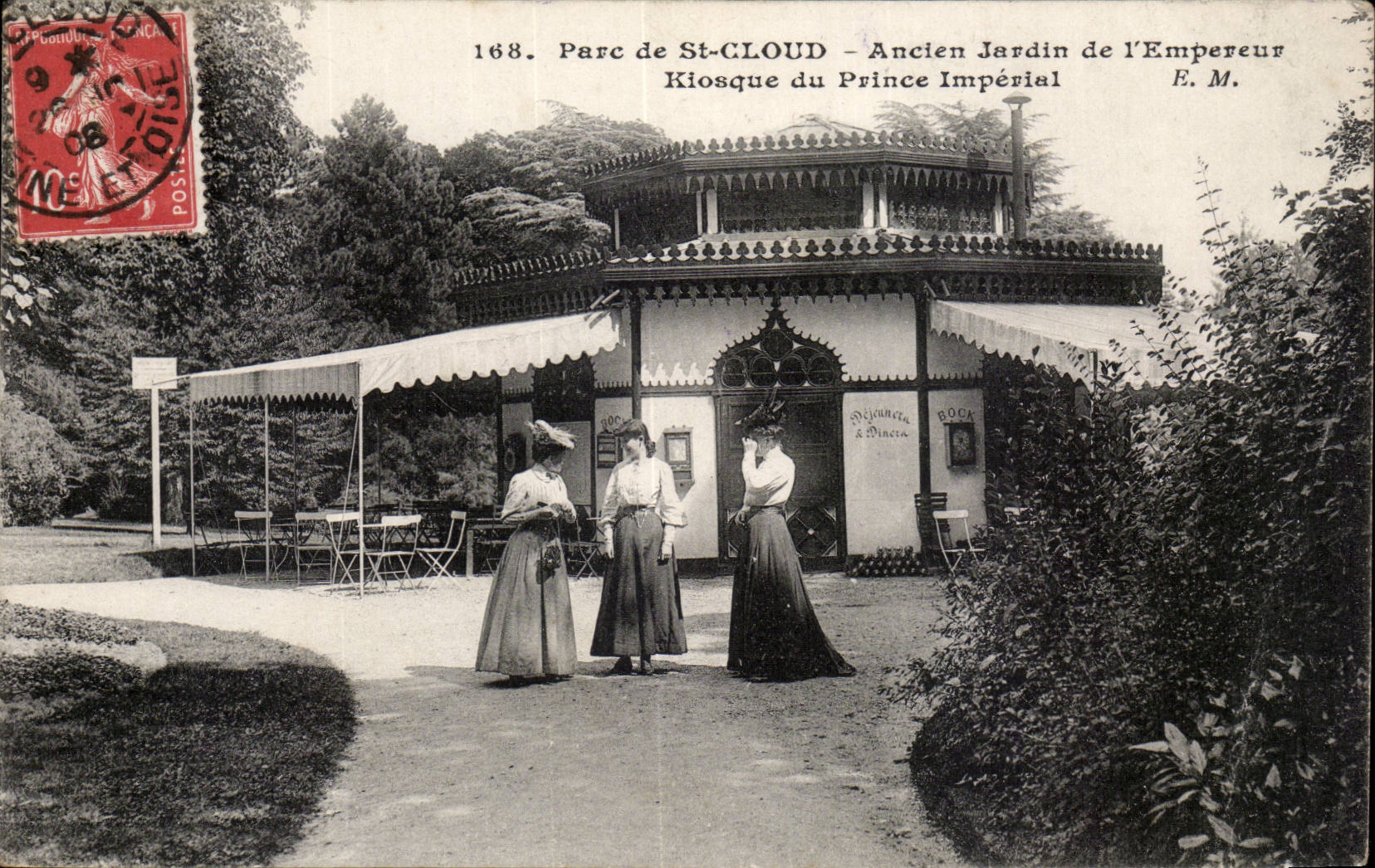 Parc de Saint Cloud CPA Ancien jardin de l'empereur Kiosque du prince imperial