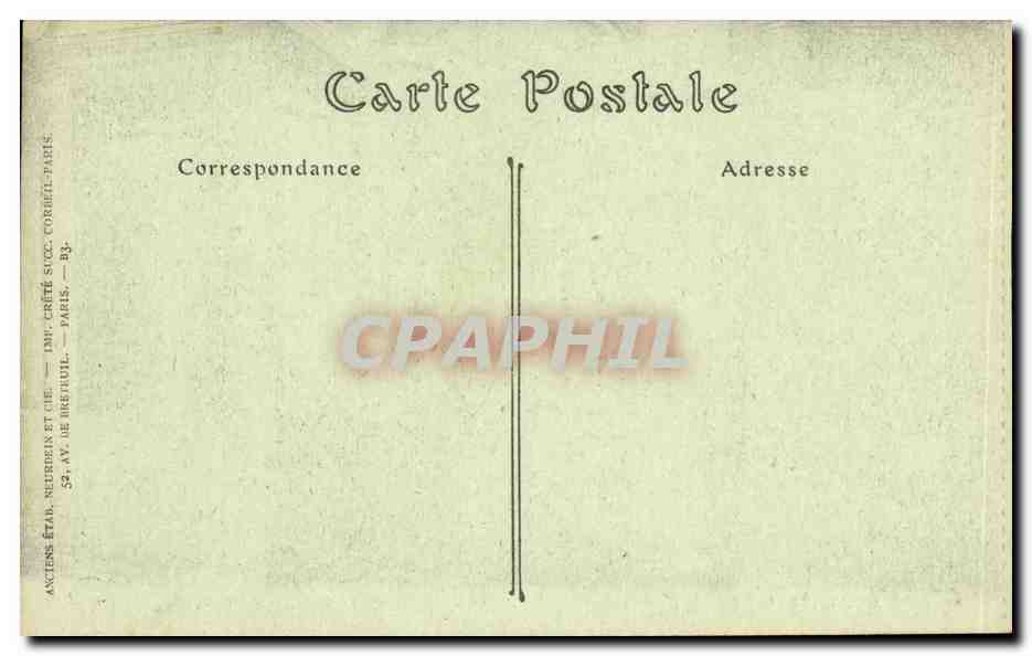 chateau de la malmaison CPA La salle du conseil  — Rückseite