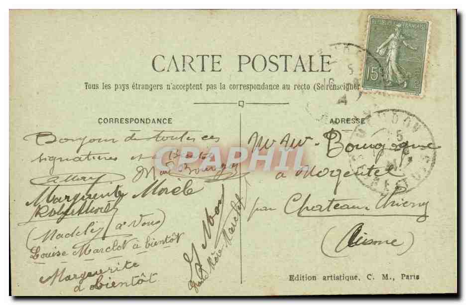 CPA Bois de Meudon Clamart l'etang de Villebon — Rückseite