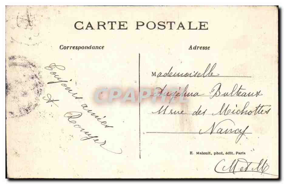 Saint Cloud CPA Le parc ancien fronton du palais de l'industrie — Rückseite