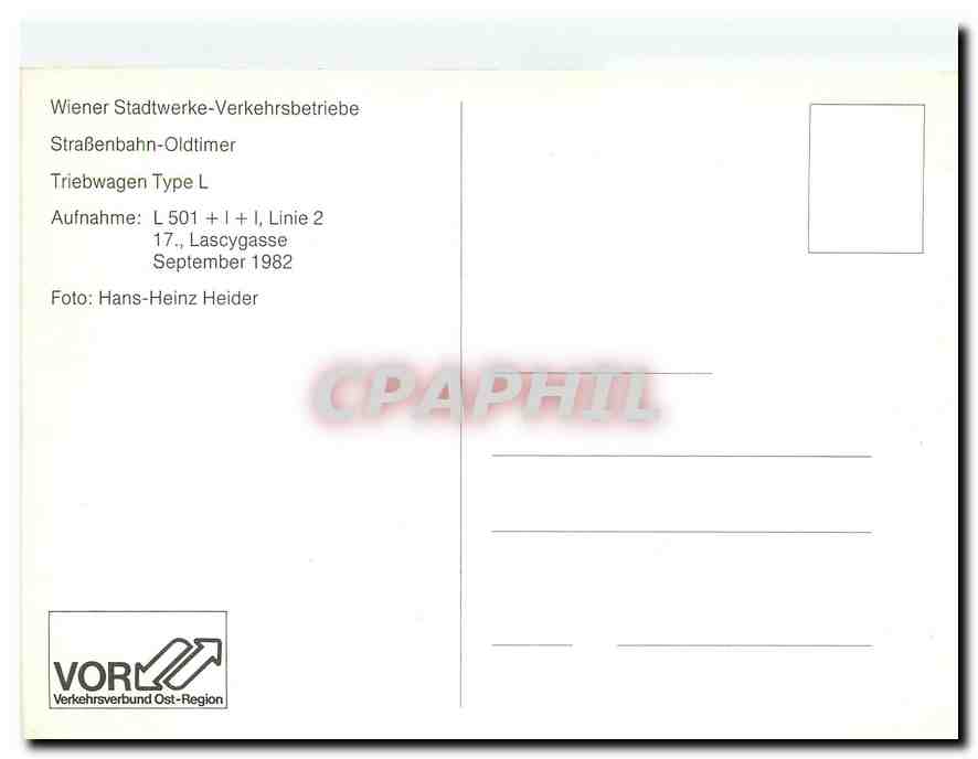 CPM Wiener Stadtwerke-Verkehrsbetriebe — Verso