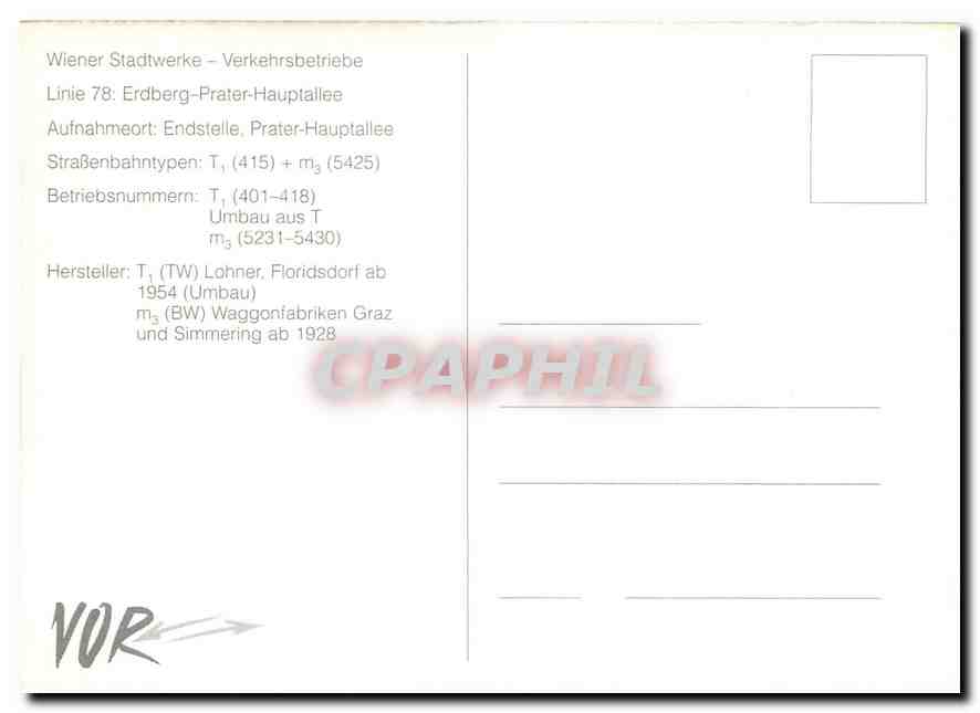 CPM Wiener Stadtwerke-Verkehrsbetriebe — Verso
