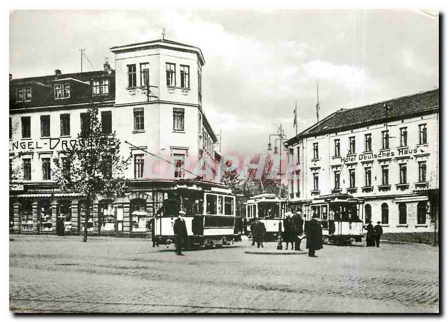 CPM Jahre StraBenbahn Jena Der Holzmarkt zentrale Umsteigestelle 1908