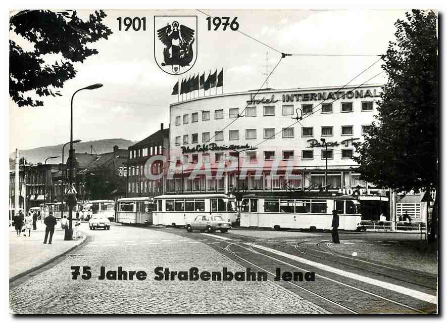 CPM Jahre StraBenbahn Jena Der Holzmarkt zentrale Umsteigestelle 1975