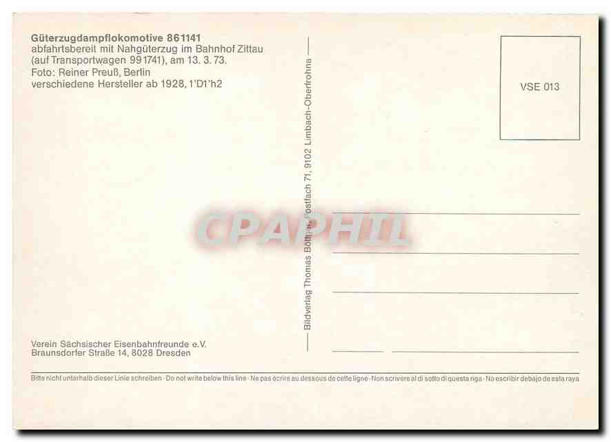 CPM Guterzugdampflokomotive Berlin — Verso