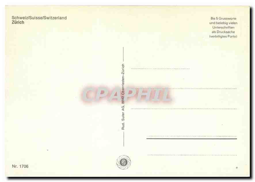 CPM Swtizerland Zurich — Verso