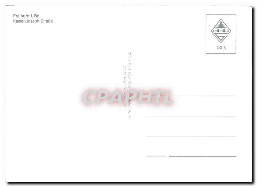 CPM Kaiser Joseph StraBe — Verso