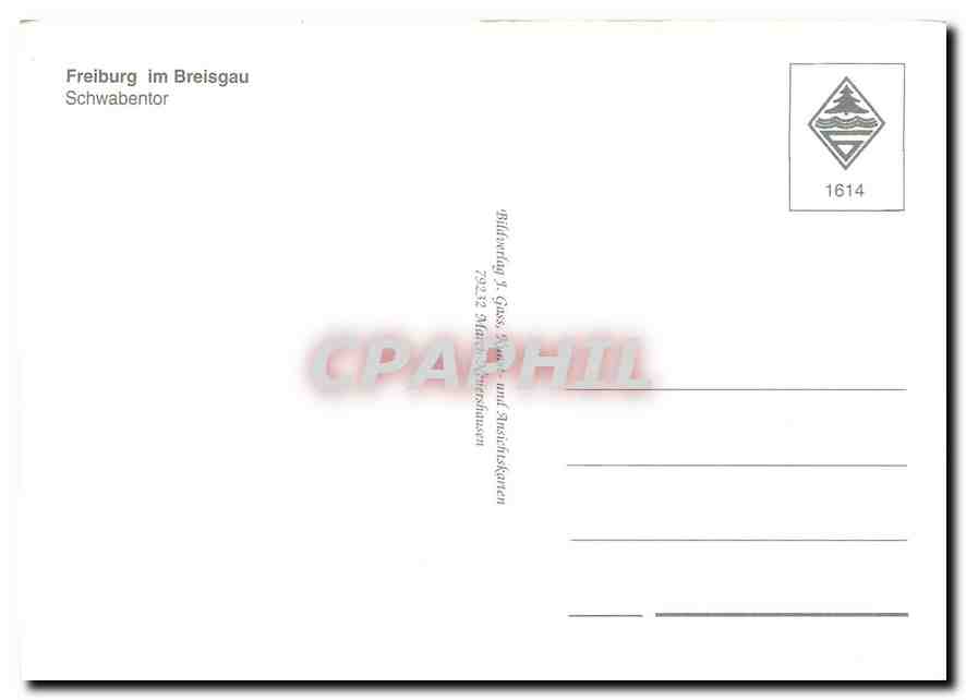 CPM Freiburg im Breisgau Schwabentor — Verso