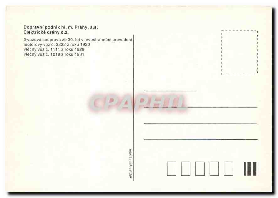 CPM Dopravni podnik elektrické drahy oz — Verso