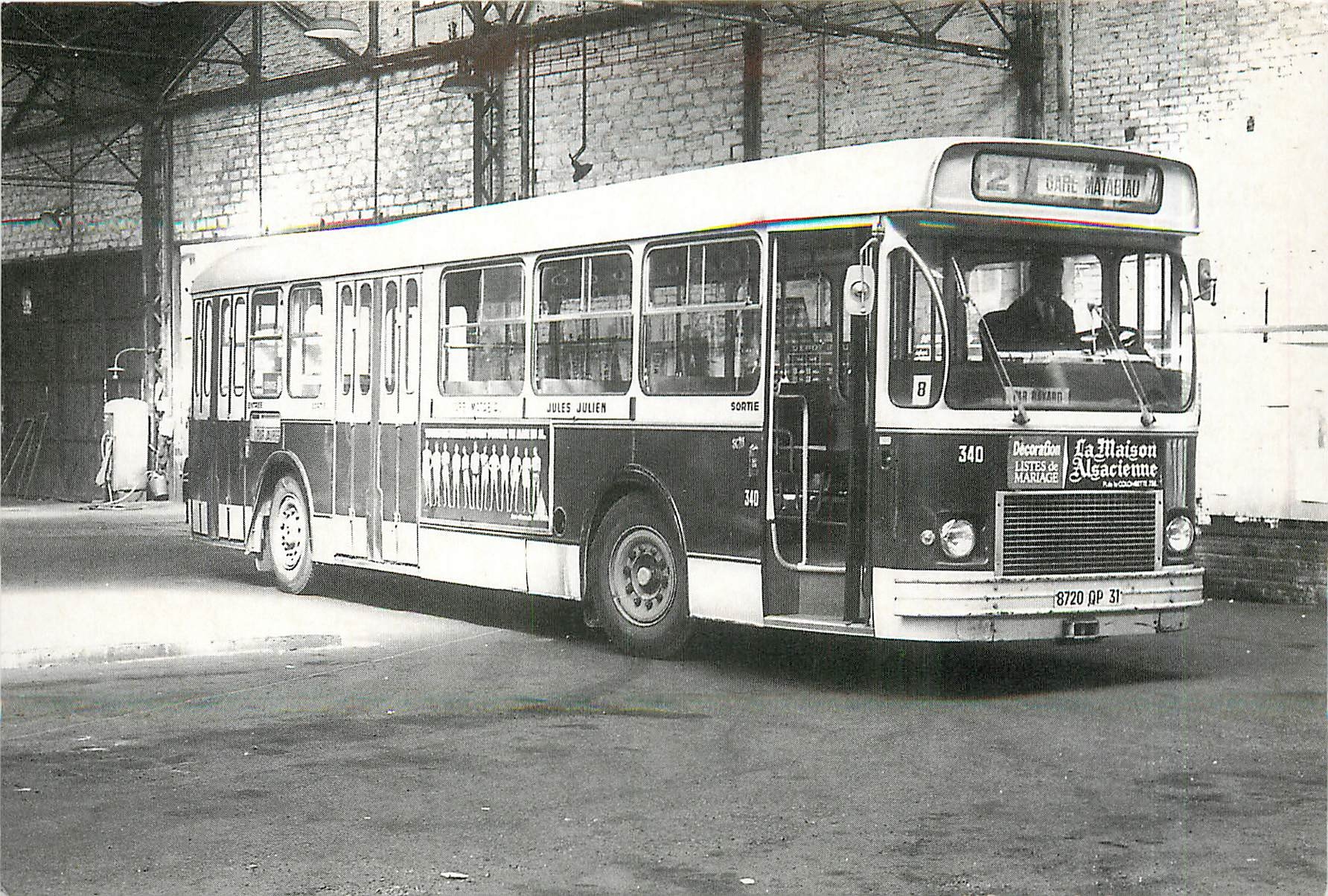 CPM Toulouse STCRT autobus type SC première série mise en service le 29 novembre 1967
